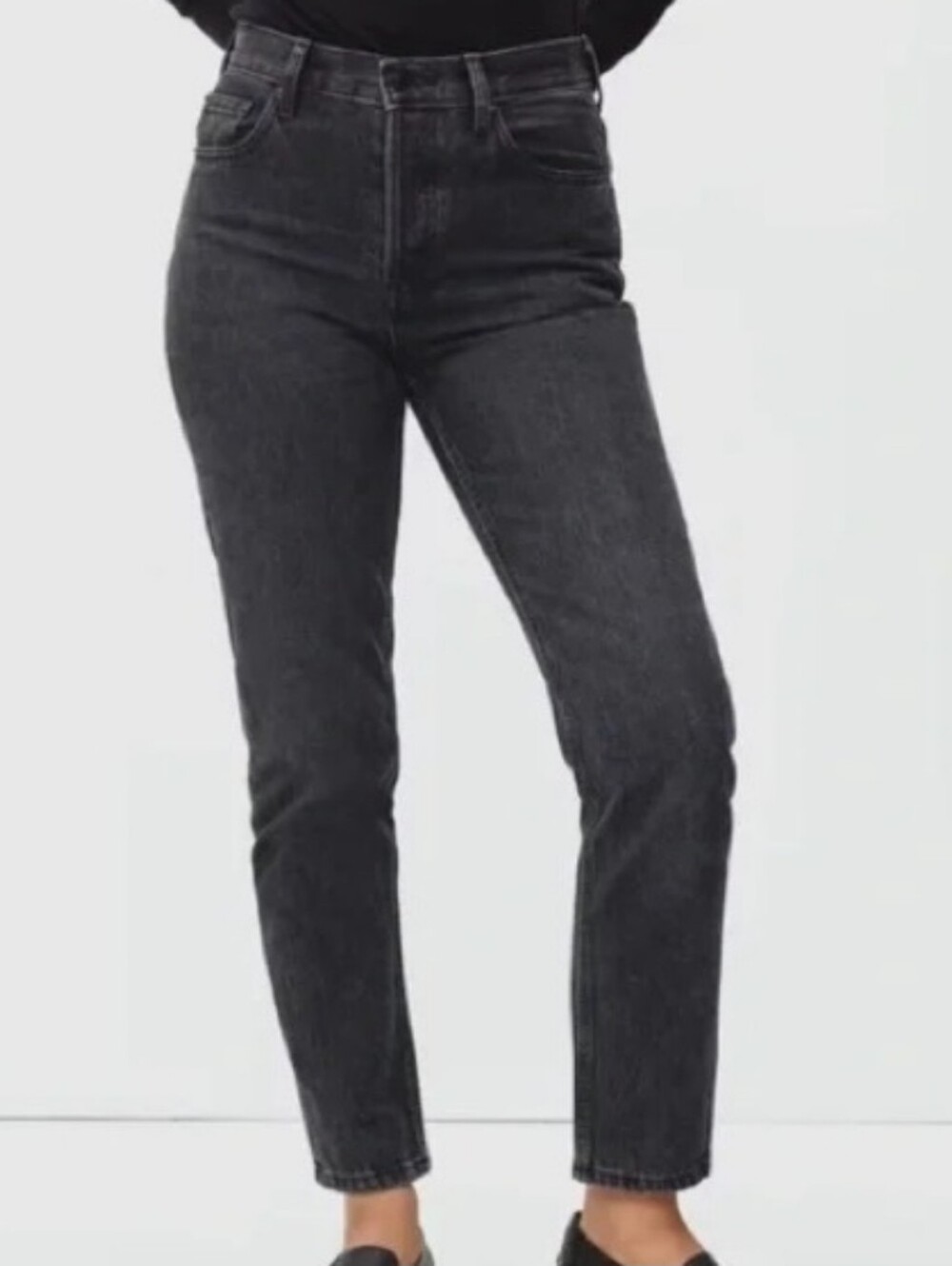 Everlane The Cheeky Straight Ankle Washed Black Women's Jeans Size 26 NWT $98